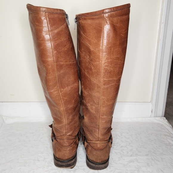 Hinge brown leather riding boots - Picture 6 of 16
